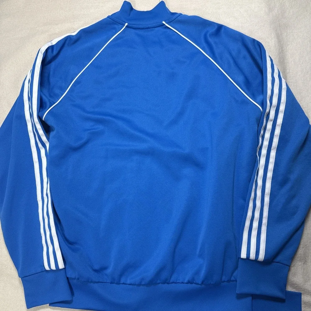 adidas Vintage Men's M Blue/White 2-Pc Tracksuit Full Zip Jacket & Pants